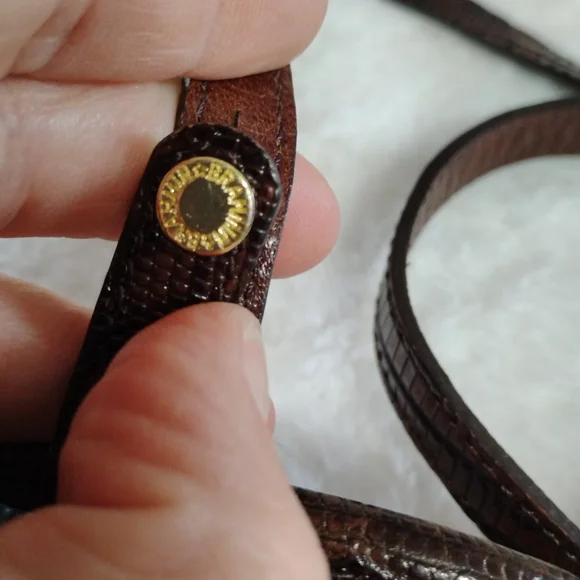 Vintage Brahmin Brown Pecan Melbourne Crossbody Leather String Wallet Organizer - Picture 11 of 13